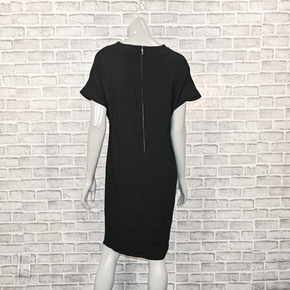 APIECE APART Women's V-neck cap sleeve Dress Black wool blend size 2 - Picture 4 of 11
